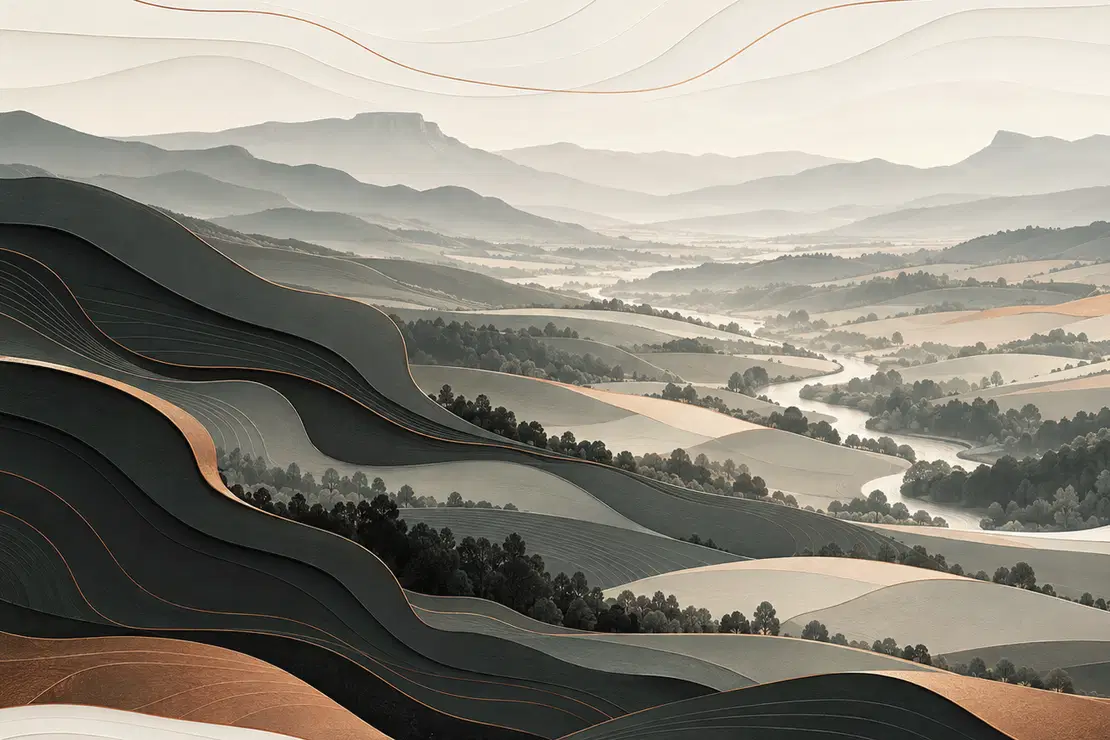 Illustration paysagère pour les services web de DMSite dans le secteur de Val d’Arcomie